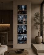 Chicago | 4-Piece Urban Night Acrylic Wall Art Set