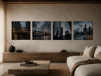 Chicago | 4-Piece Urban Night Acrylic Wall Art Set