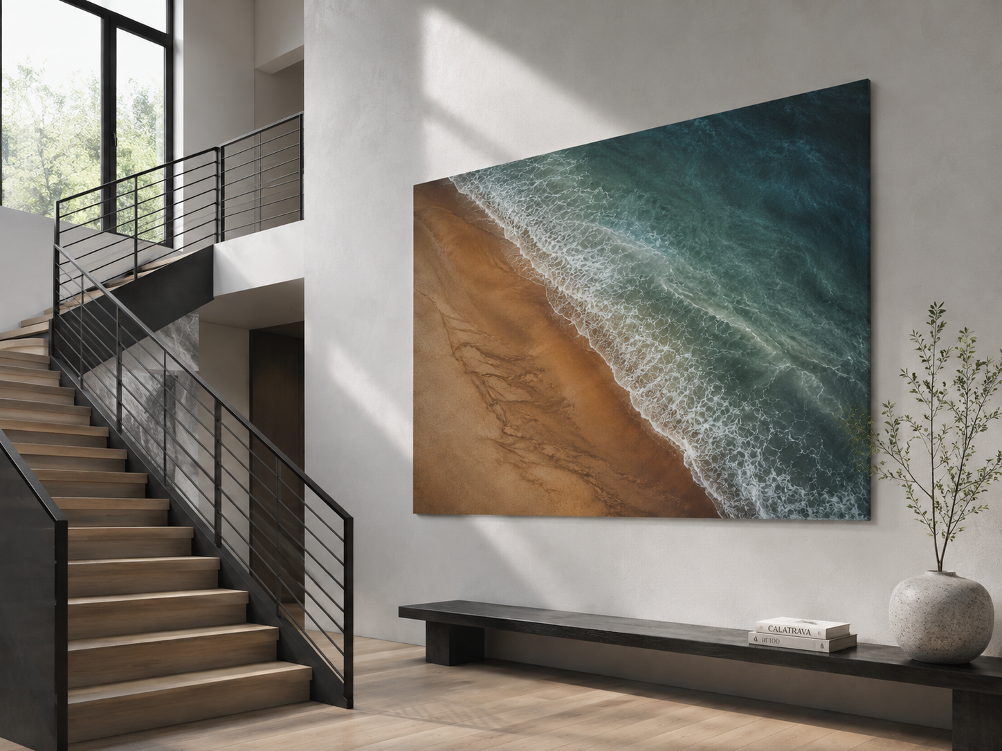 Coastal Aerial Acrylic Print (French Cleat Hanging)