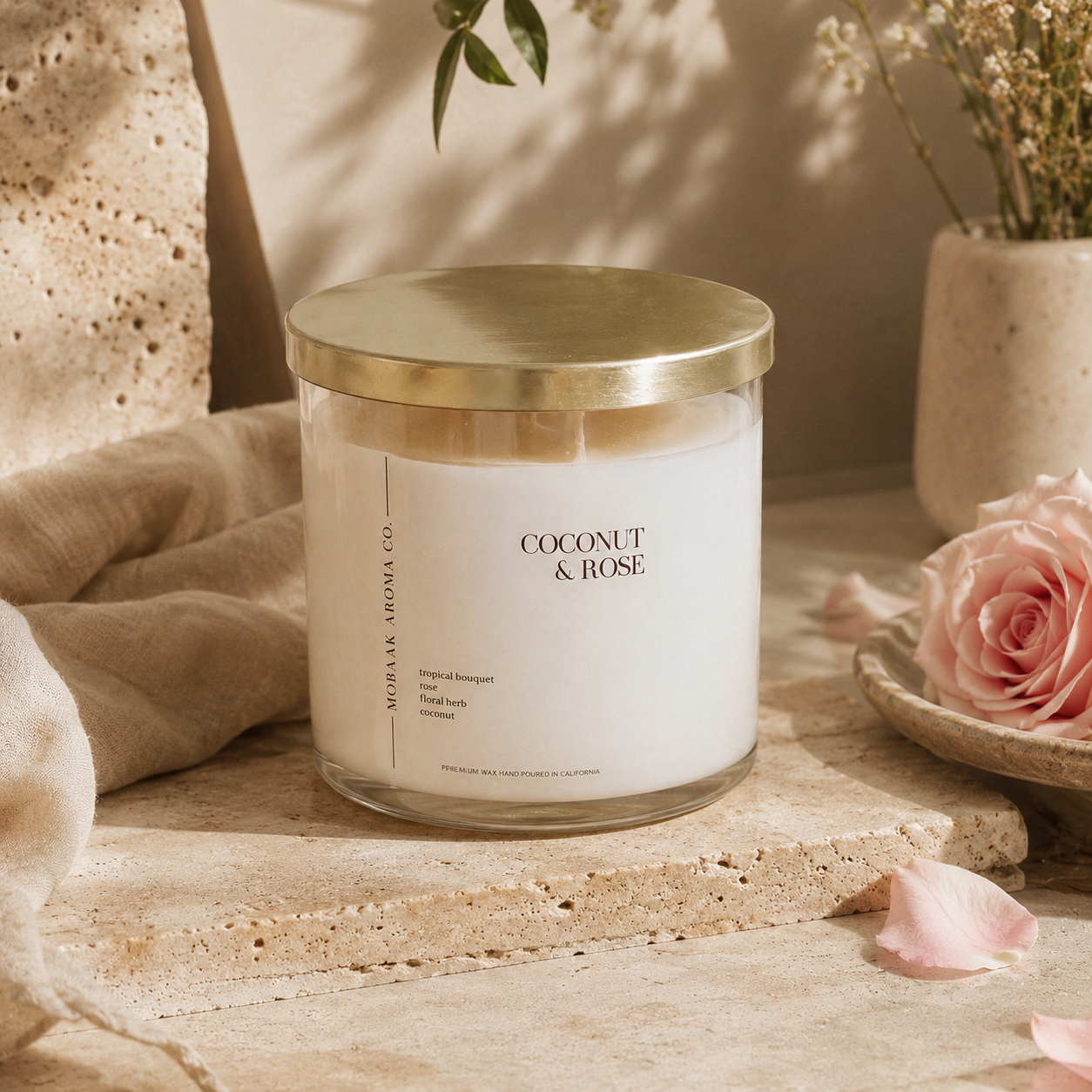 Coconut & Rose Candle
