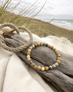 Crazy Lace Agate Round Bead Bracelet - Celebration Energy
