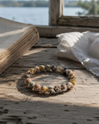 Crazy Lace Agate Round Bead Bracelet - Celebration Energy