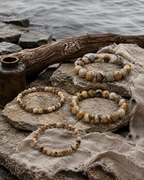 Crazy Lace Agate Round Bead Bracelet - Celebration Energy