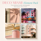 DECO MIAMI | 4-Piece Neo Deco Acrylic Wall Art Set