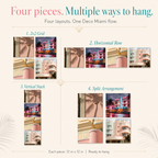 DECO MIAMI | 4-Piece Neo Deco Acrylic Wall Art Set