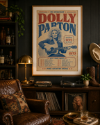 Dolly Parton LIVE ’73 Poster | Vintage Country Concert Matte Poster