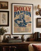Dolly Parton LIVE ’73 Poster | Vintage Country Concert Matte Poster