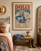 Dolly Parton LIVE ’73 Poster | Vintage Country Concert Matte Poster