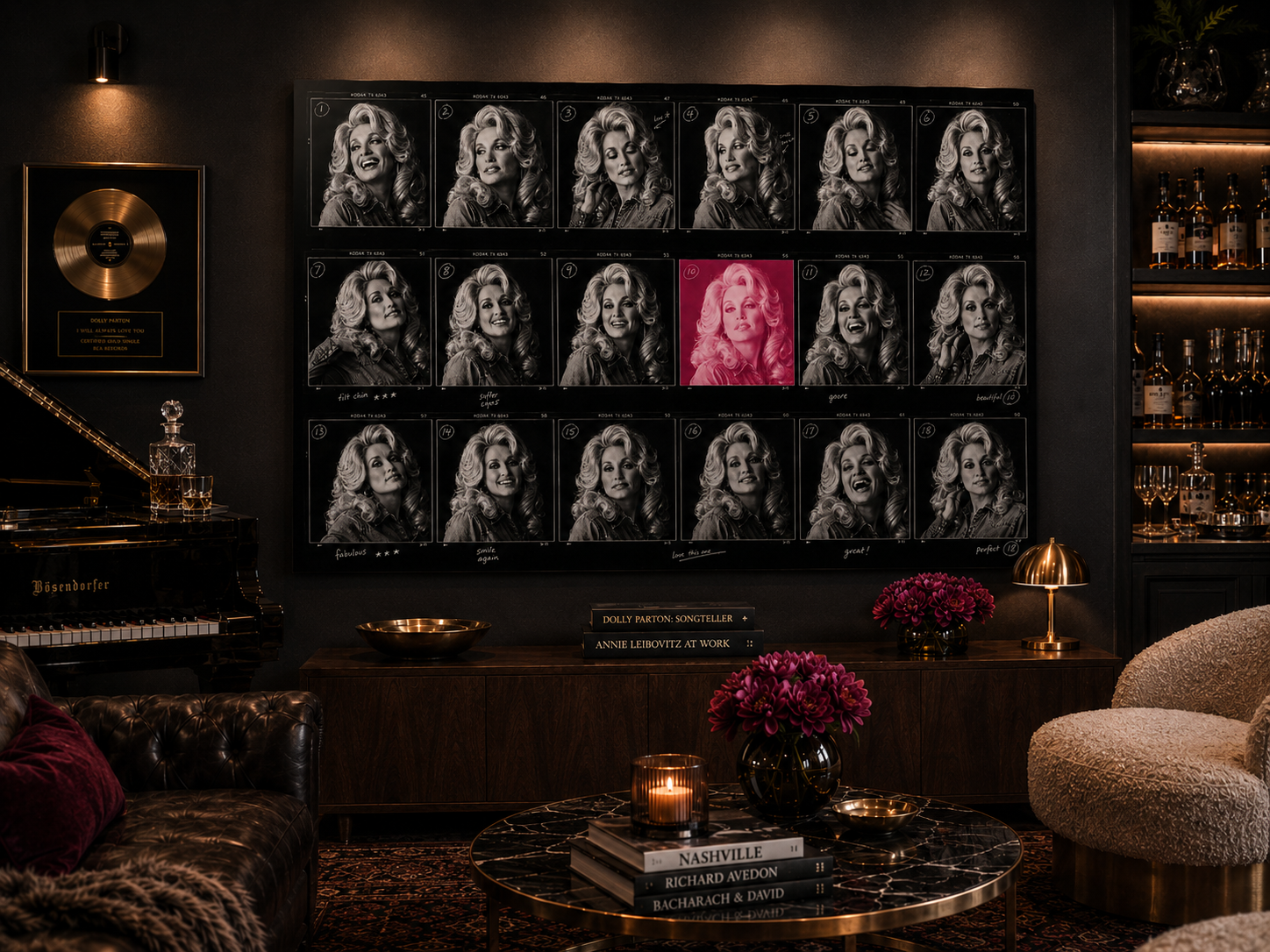 Twelve frames. One icon. | Dolly Parton Acrylic Art