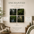 ENCHANTED — 4-Piece Acrylic Forest Wall Art Set