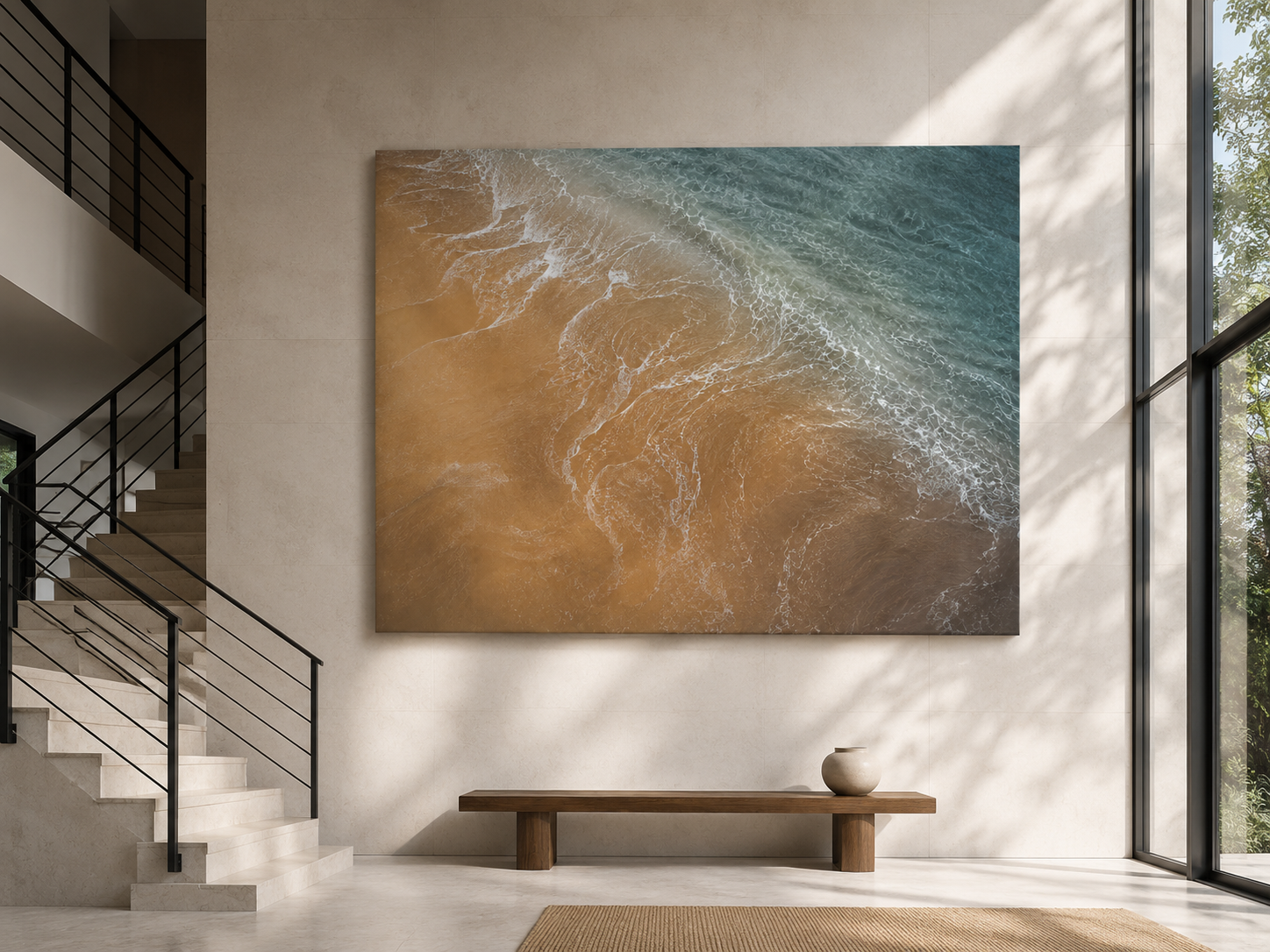 Coastal Waves Acrylic Print (French Cleat Hanging)
