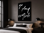 Go Play Outside Wall Art, Black Typography Acrylic Print