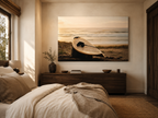 Surfboard Acrylic Wall Art, Coastal Beach Photography Print