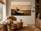 Surfboard Acrylic Wall Art, Coastal Beach Photography Print