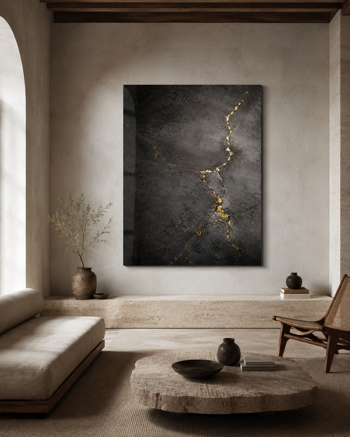 Golden Cracks | Acrylic Art