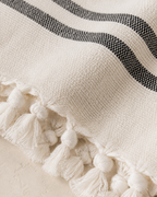 Haley Turkish Cotton + Bamboo Hand Towel - Two Stripe