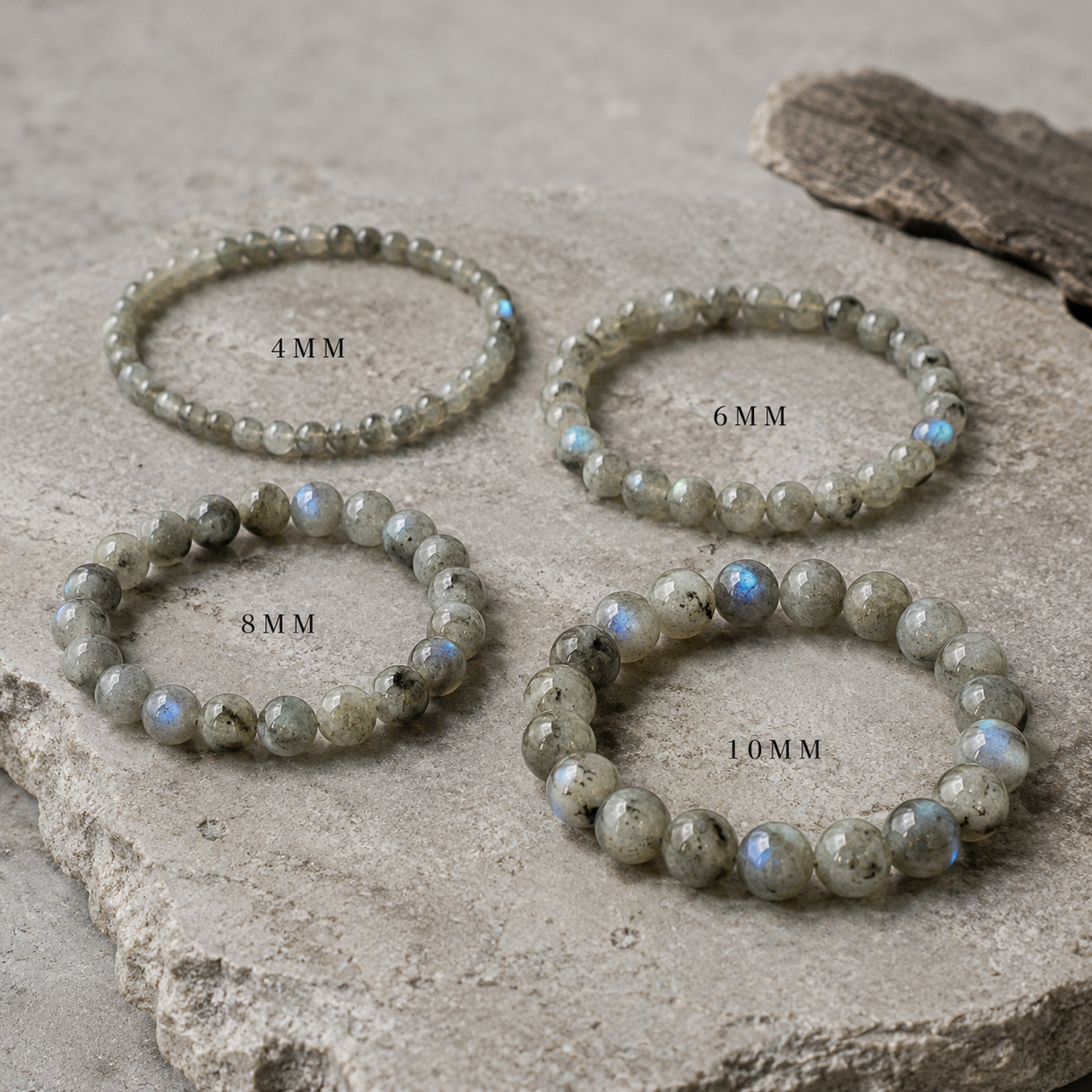 Labradorite Round Bead Bracelet - Magical Protection