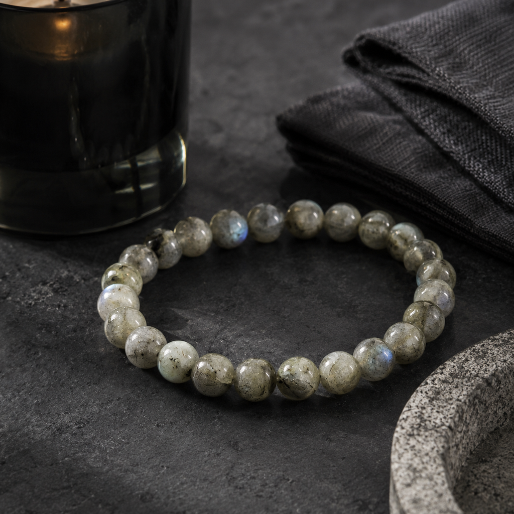 Labradorite Round Bead Bracelet - Magical Protection