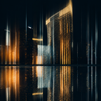 LAS VEGAS | 4-Piece Neon Noir Acrylic Wall Art Set