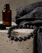 Lava Round Bead Bracelet - Steadfast Courage