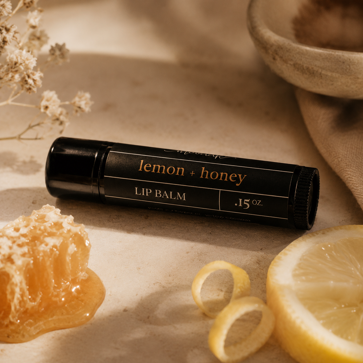Lemon + Honey Lip Balm