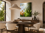 Tropical Palm Tree Acrylic Wall Art, Sunlit Botanical Photograph