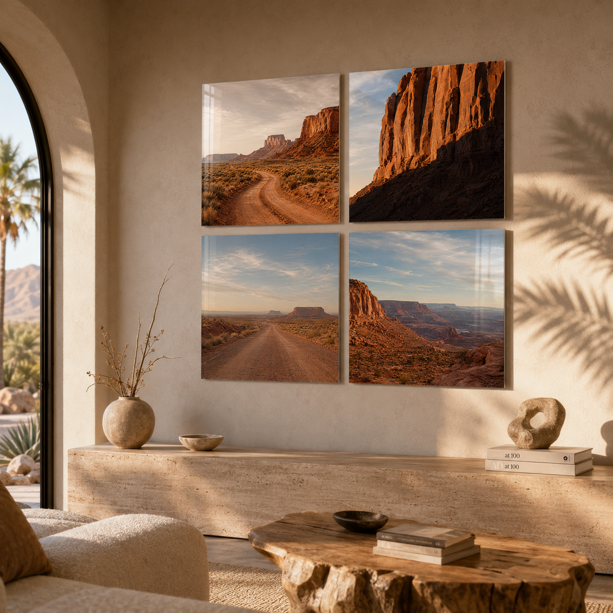 MONUMENT | 4-Piece Red Rock Acrylic Wall Art Set