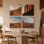 MONUMENT | 4-Piece Red Rock Acrylic Wall Art Set