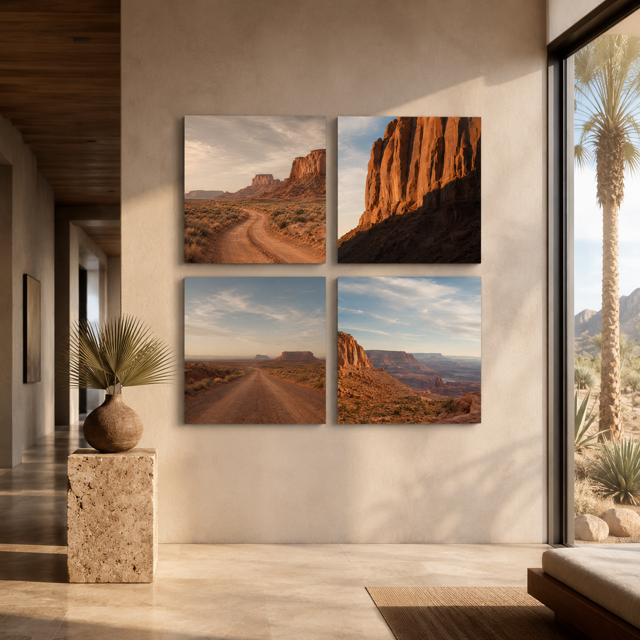 MONUMENT | 4-Piece Red Rock Acrylic Wall Art Set
