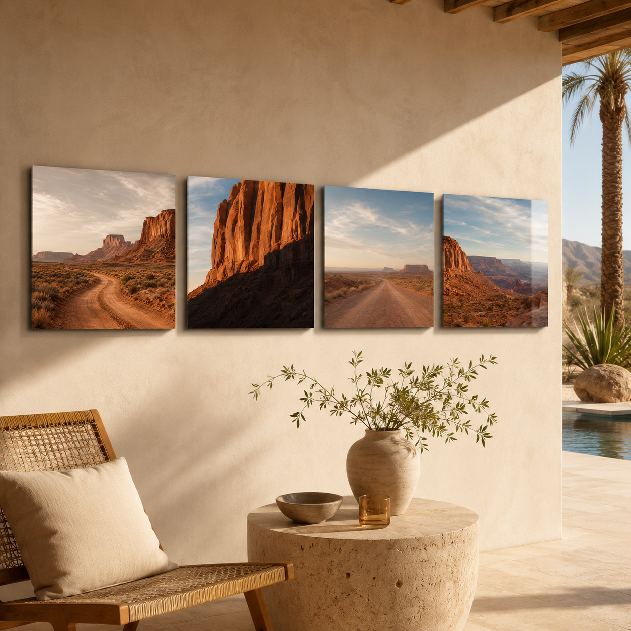 MONUMENT | 4-Piece Red Rock Acrylic Wall Art Set