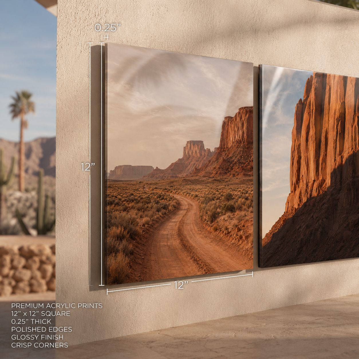 MONUMENT | 4-Piece Red Rock Acrylic Wall Art Set
