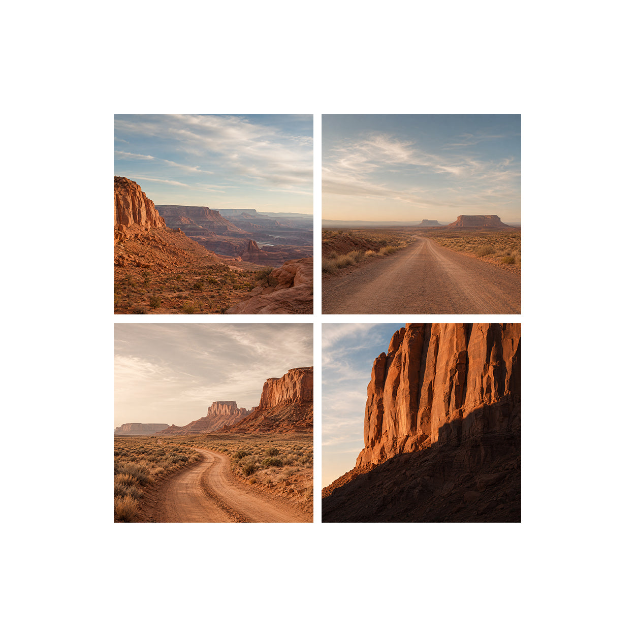 MONUMENT | 4-Piece Red Rock Acrylic Wall Art Set
