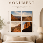 MONUMENT | 4-Piece Red Rock Acrylic Wall Art Set