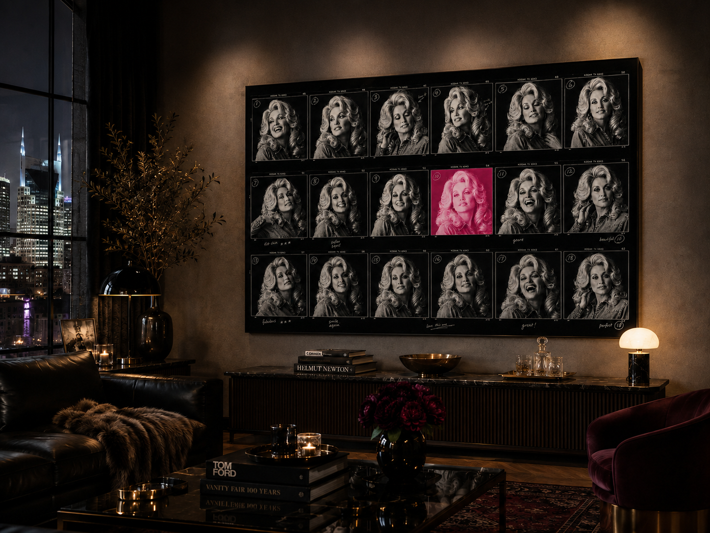 Twelve frames. One icon. | Dolly Parton Acrylic Art