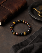 Multi-Color Tiger Eye Round Bead Bracelet - Personal Power