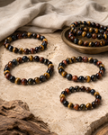 Multi-Color Tiger Eye Round Bead Bracelet - Personal Power