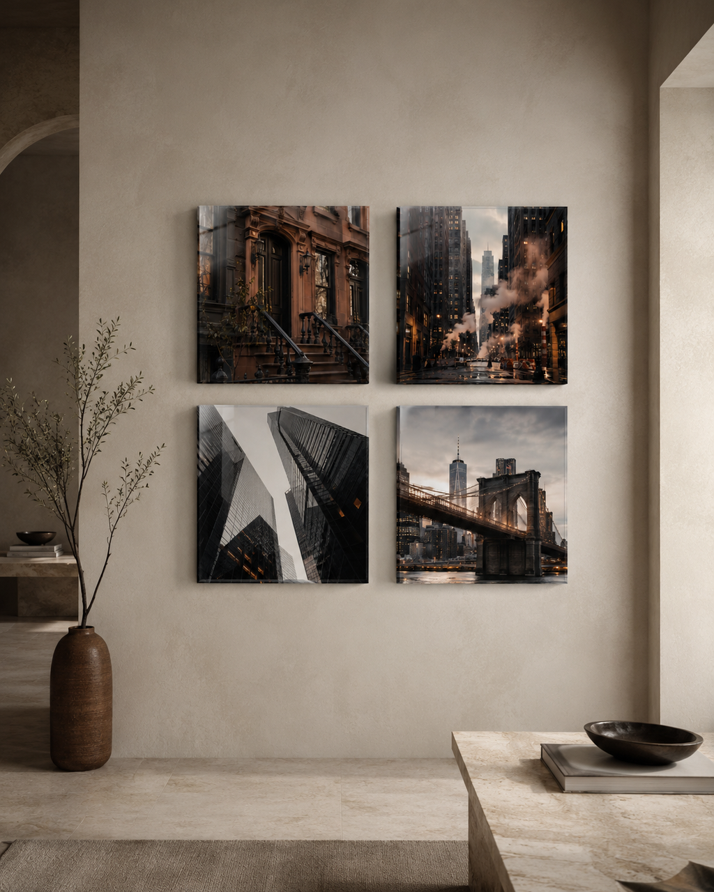 NEW YORK | 4-Piece Acrylic Wall Art Set