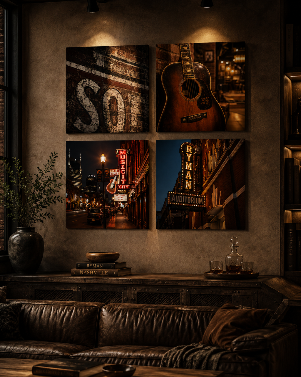 Nashville | 4-Piece Neon Dreams Acrylic Wall Art Set