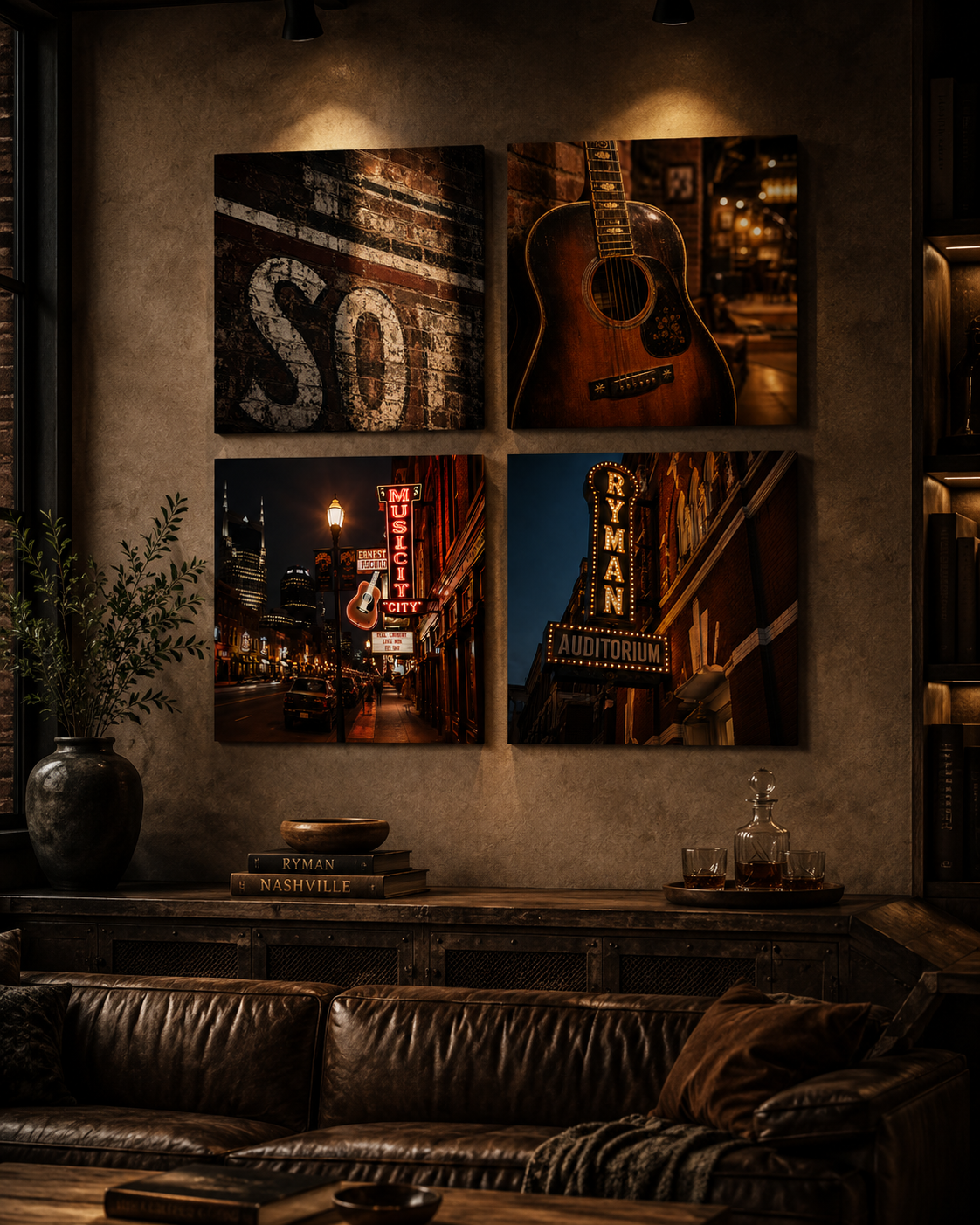 Nashville | 4-Piece Neon Dreams Acrylic Wall Art Set