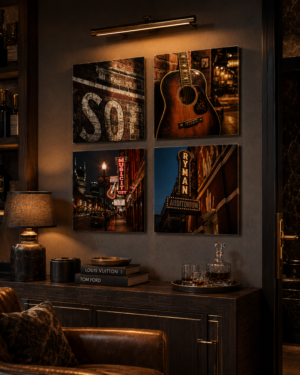 Nashville | 4-Piece Neon Dreams Acrylic Wall Art Set