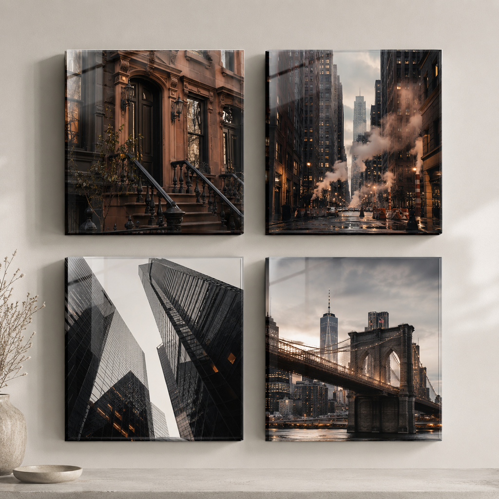 NEW YORK | 4-Piece Acrylic Wall Art Set