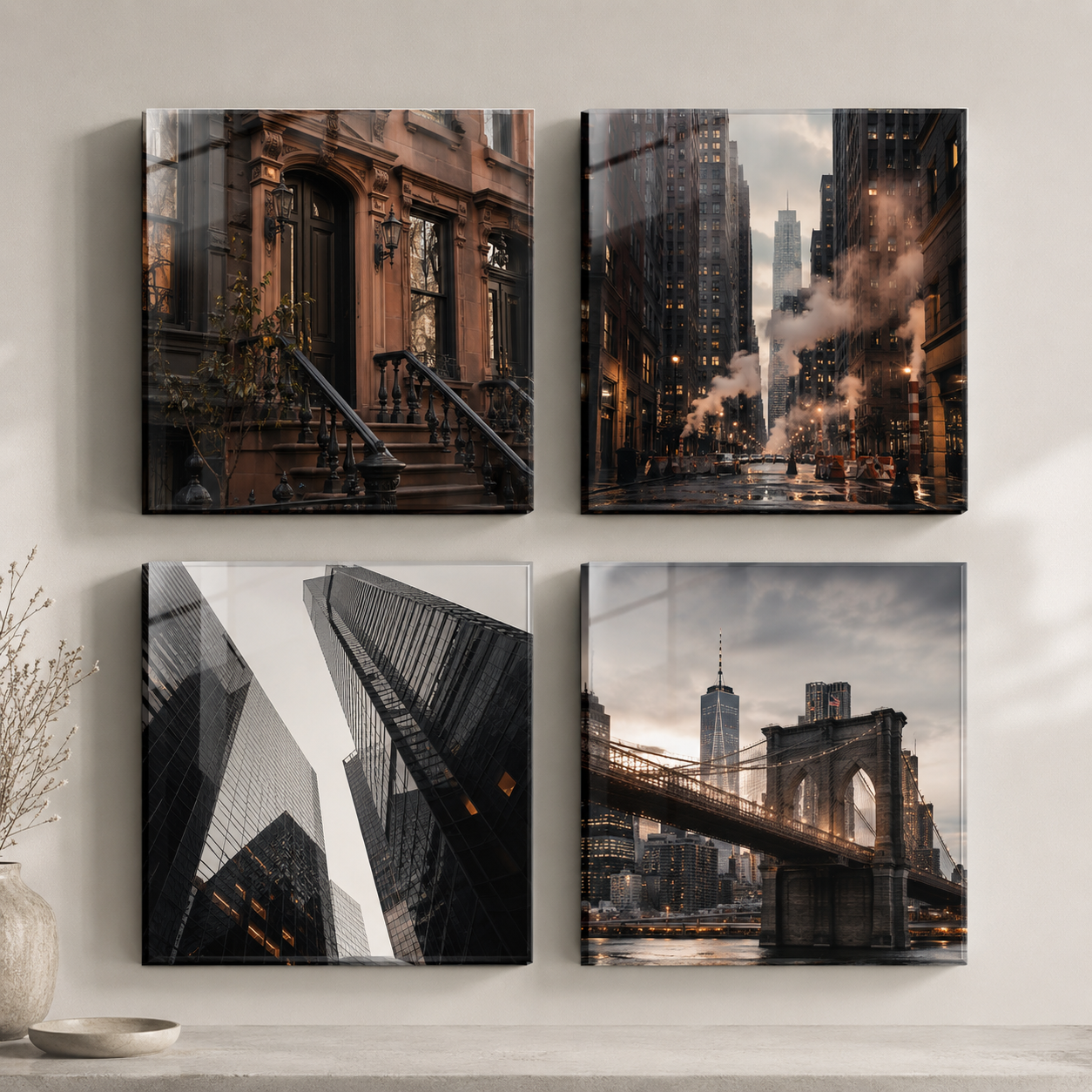 NEW YORK | 4-Piece Acrylic Wall Art Set
