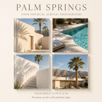 PALM SPRINGS | 4-Piece Desert Modern Acrylic Wall Art Set