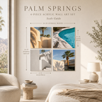 PALM SPRINGS | 4-Piece Desert Modern Acrylic Wall Art Set