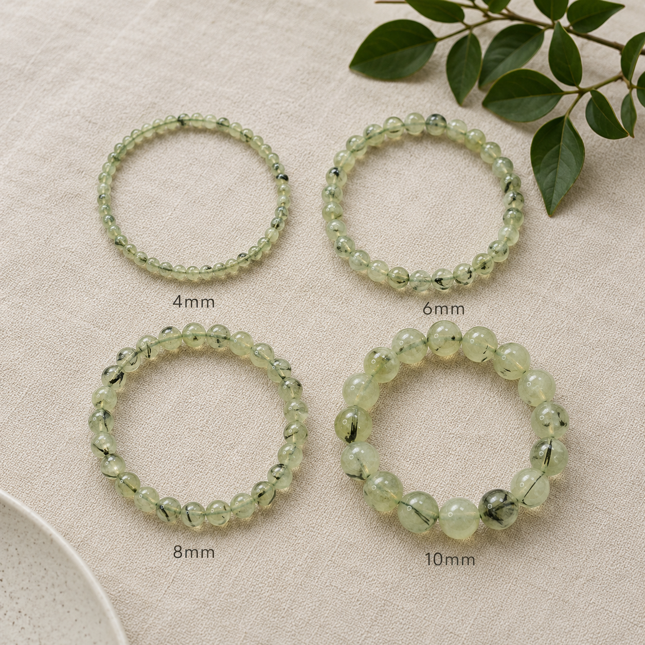 Prehnite Round Bead Bracelet - Unconditional Love