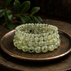 Prehnite Round Bead Bracelet - Unconditional Love