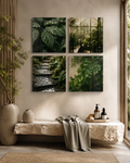 RAIN GARDEN | 4-Piece Acrylic Botanical Wall Art Set