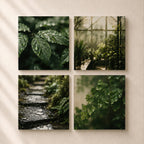 RAIN GARDEN | 4-Piece Acrylic Botanical Wall Art Set