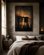 Rainy Night | Black Framed Canvas Art