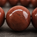 Red Jasper Round Bead Bracelet - Enduring Vitality